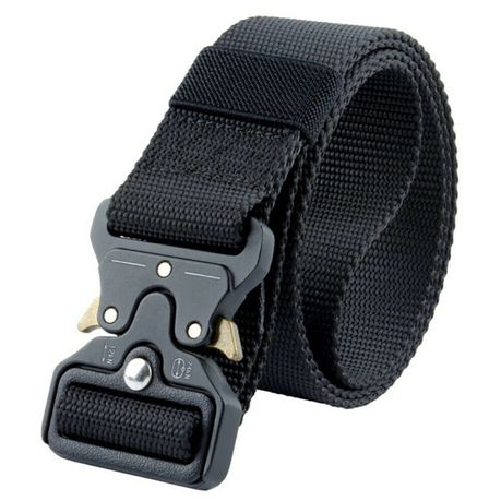 ARMY BELT - QUICK RELEASE - ADJUSTABLE - 50 MM - BLACK