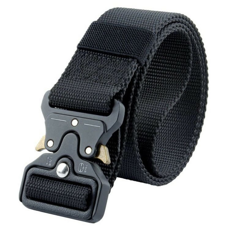 Tactical Nylon Waist Belt Army Quick Release Buckle Belt-Black | Shop ...