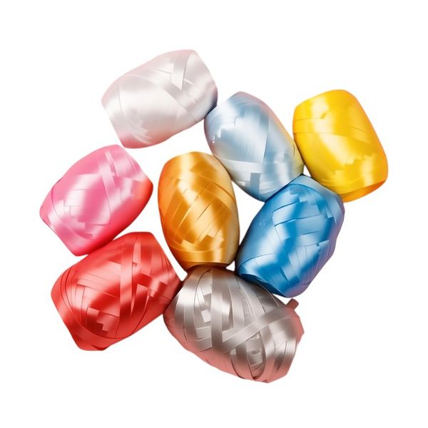 8 Piece - Multi-Colour Curling Ribbon Rolls