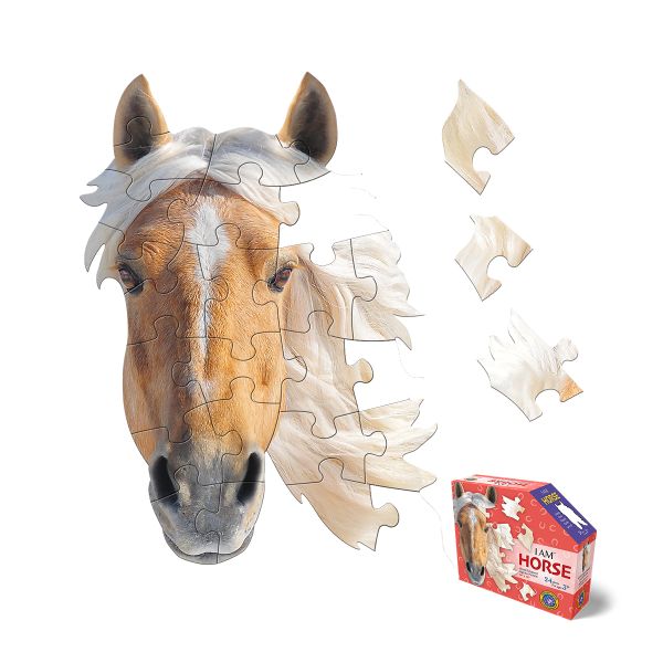 Madd Capp I Am Horse Head Shaped Jigsaw Puzzle - 24 Pieces