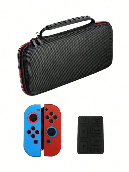 Techme Protective Case with Covers &amp; Dust Plugs for Nintendo Switch Oled