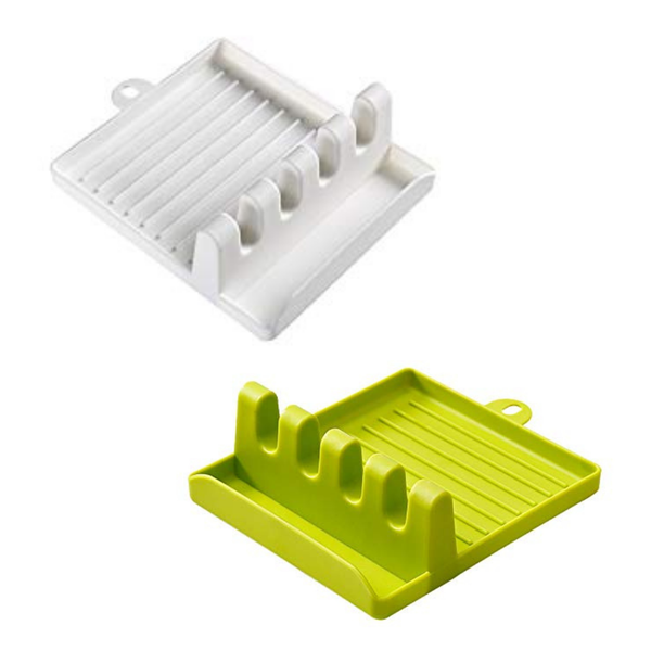 Kitchen Heat Resistant Silicone Utensil Rest with Drip Pad