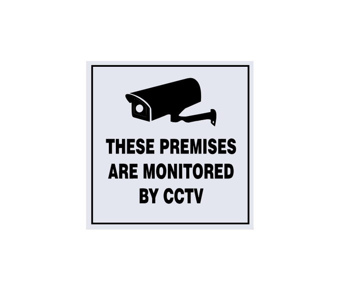 Premises Monitored by CCTV Cameras ABS Sign Board