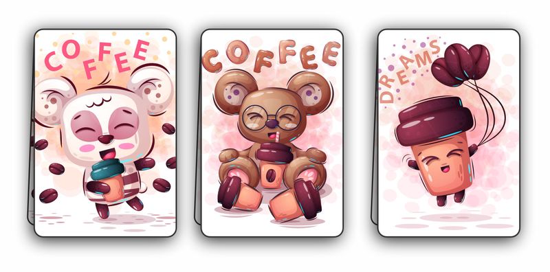 Dish Towels - Set of 3 - Coffee