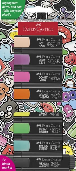 Faber-Castell, Textliner 46 Graffiti - Set of 8 (includes black marker)