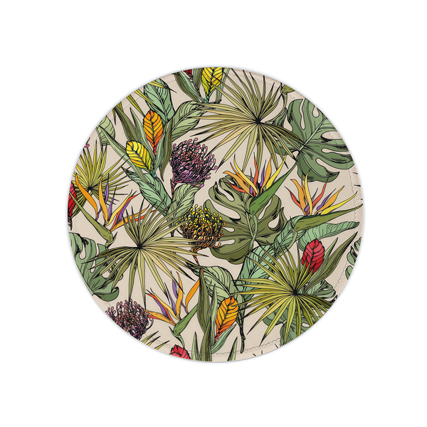 Floral Round-Edged Mouse Pad (20 x 20 cm)