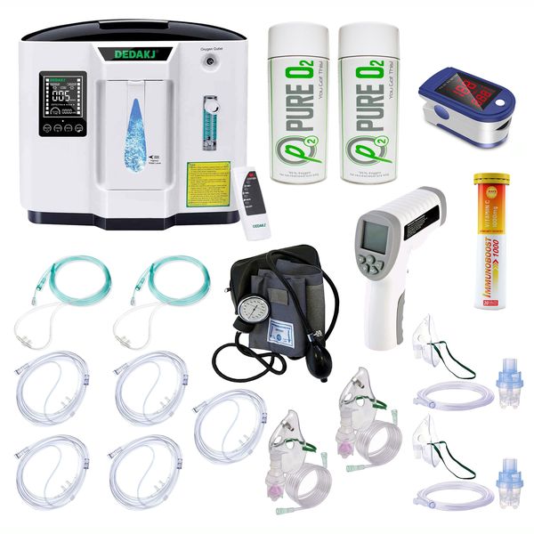 Oxygen Concentrator 1-7L/Min Protective Safety Combo Set