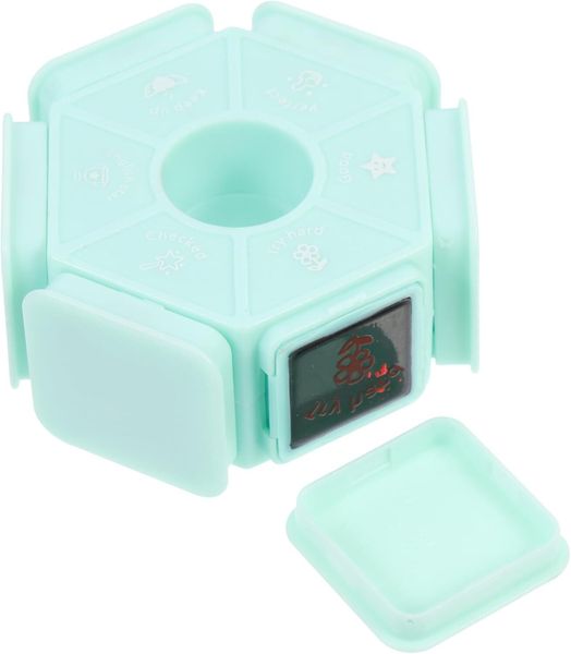 Multi-Side Teacher Comment Stamp Green English Small Portable Rubber
