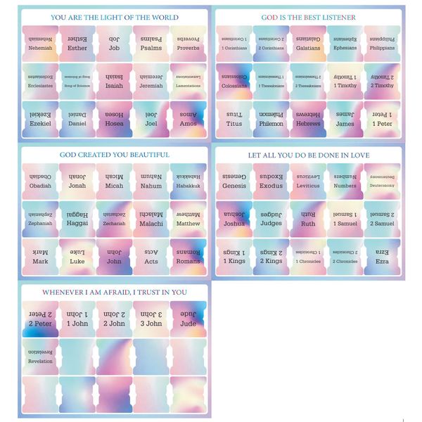 Christian Bible Index Labels with Unique Stickers 75pcs