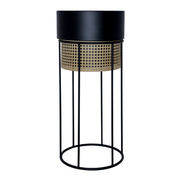 MC - Round Black/Gold Pot Stand