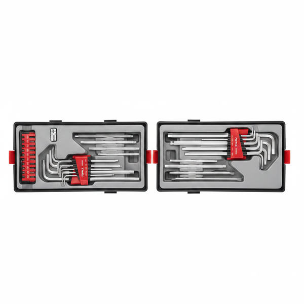 Force 29 Piece SAE L-Key and Bit Set for Versatile Fastening - 2 Pack