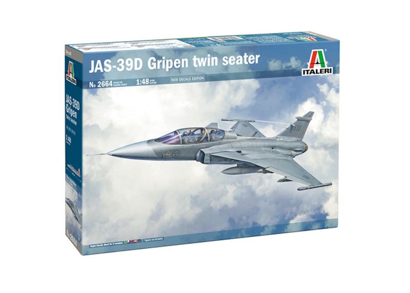 Italeri 1/48 JAS-39D Gripen Twin Seater Plastic Model Kit (SAAF Decals)