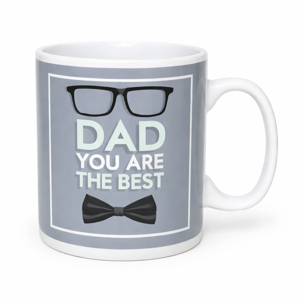 Dad You Are the best Ceramic Mug - Classic Glasses &amp; Bow Tie Design