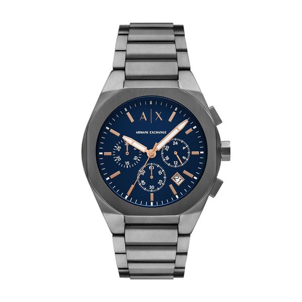 Armani Exchange Chronograph Gunmetal Stainless Steel Watch - AX4182