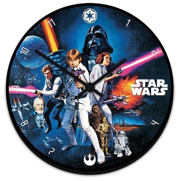 Official Star Wars: A New Hope - Wood Wall Clock