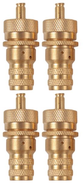 4-Piece Tyre Deflator Set in Leather Pouch - 6-35PSI