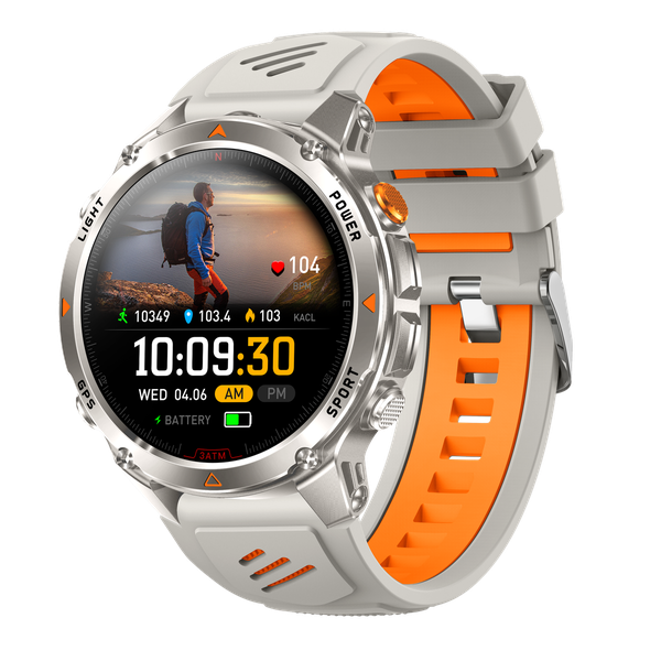 Six-Star Positioning GPS Smart Watch Flashlight 3ATM Waterproof Heart rate