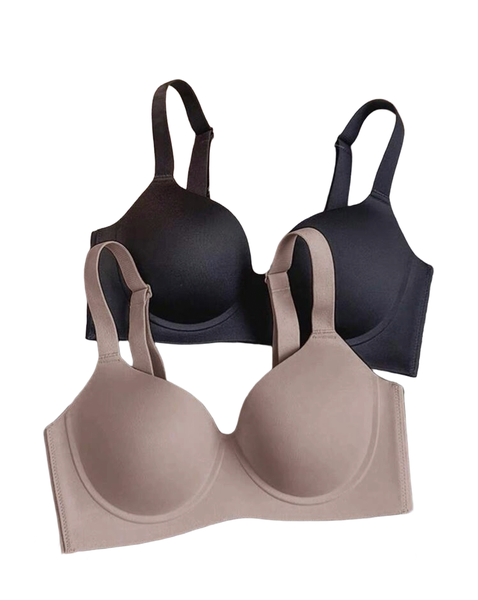 2 Pack Wire-free Padded Seamless Full Cup Bras - All Day Comfort