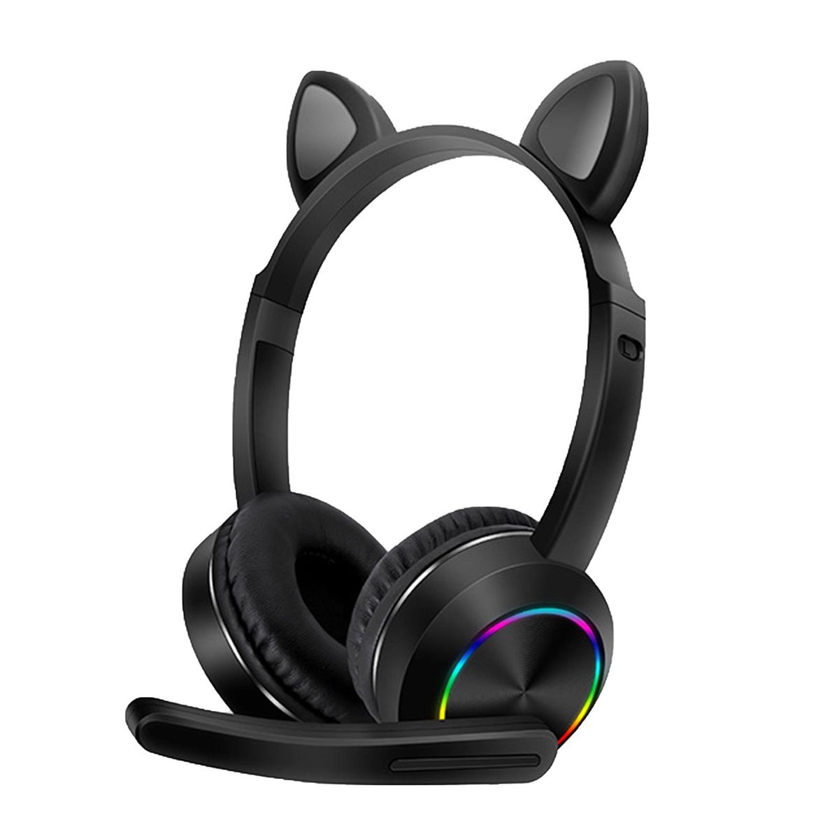 DW Cat Ear Headset With RGB Light Wireless Headphone with Microphone ...