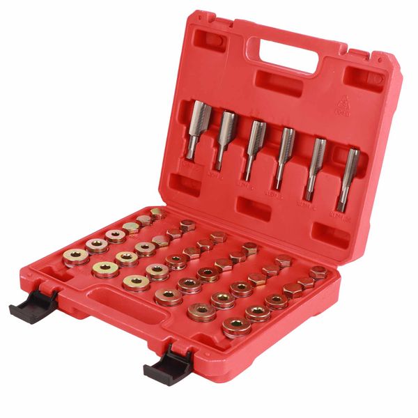 Thread Repair Kit 114Pcs Oil Pan Sump Plug Tool