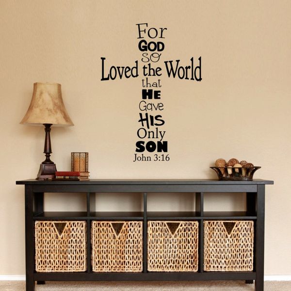 Imaging Architects John 3_16 God So Love The World Wall Decal