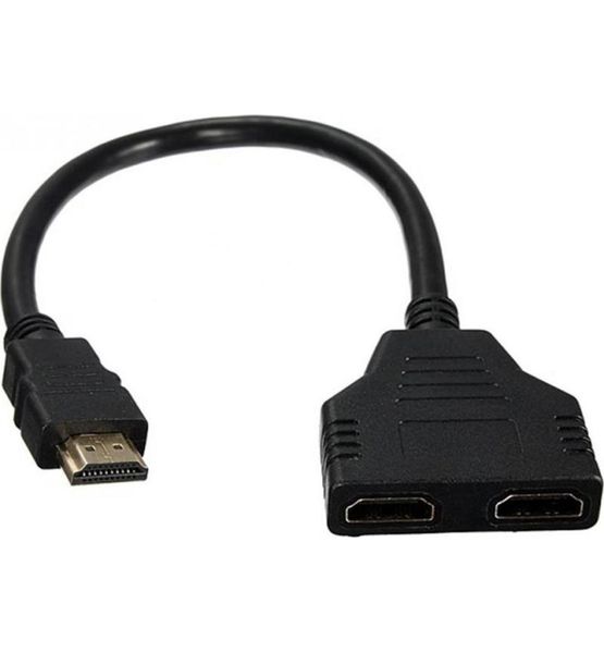 Microworld HDMI Splitter Cable Male To Dual HDMI 2 Female