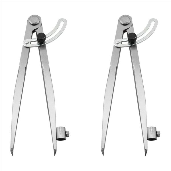 8 Inch Compass Divider Scribe Tool For Geometry Wood Metal