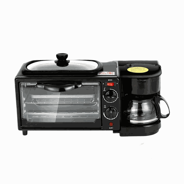 7L 3-in-1 Multifunctional Frying And Breakfast Maker With Coffee Machine