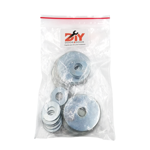 30Pcs M-10mm Assorted Steel Fender Washer Pack