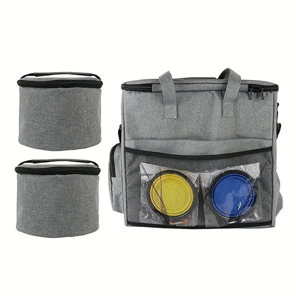 Pet Travel Backpack Set with Zipper Closure