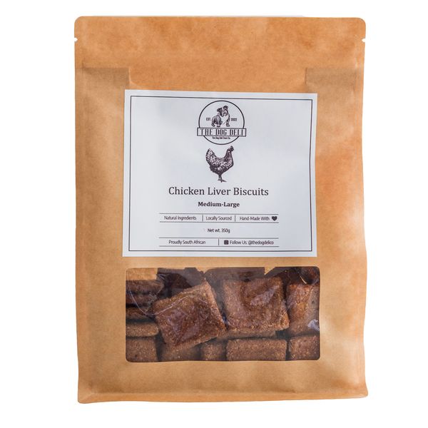 The Dog Deli chicken liver biscuits medium to large dogs 350g