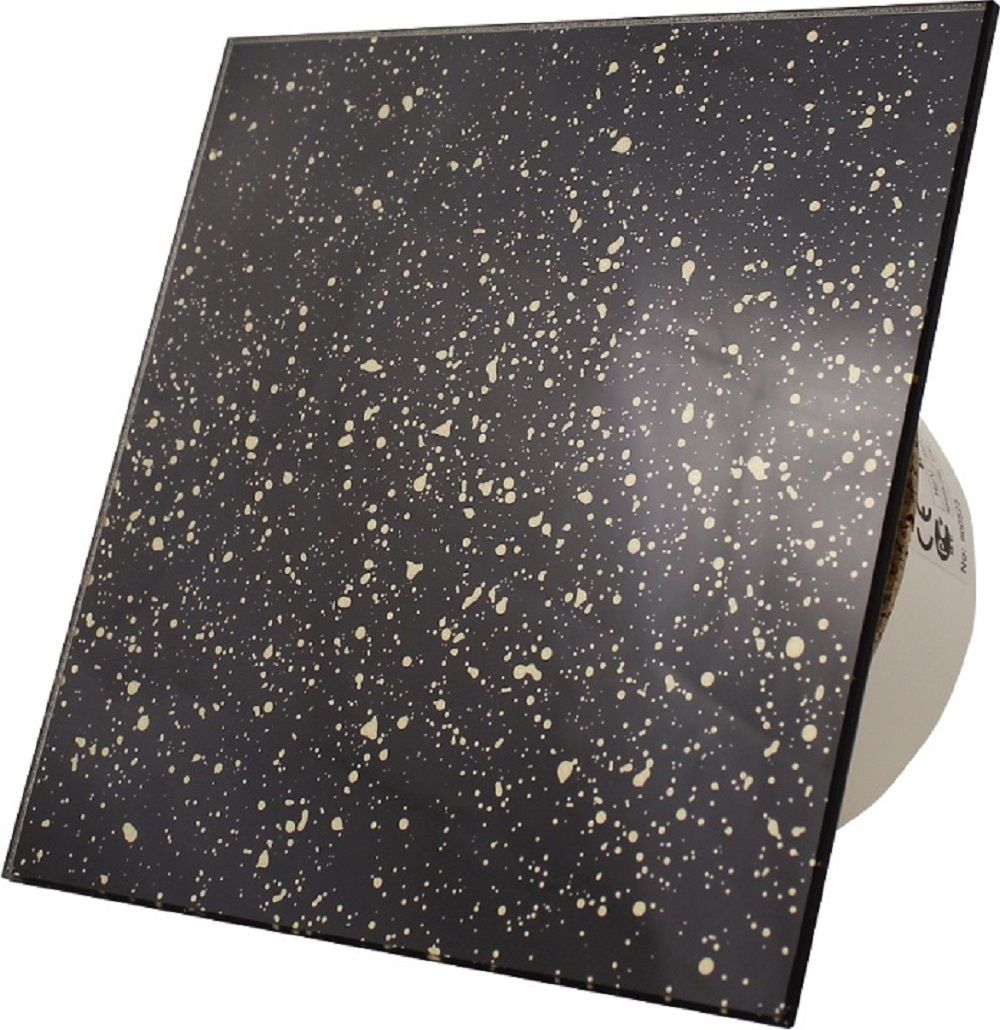 Extractor Fan Bathroom Toilet Designer Glass Cover Black and Gold ...