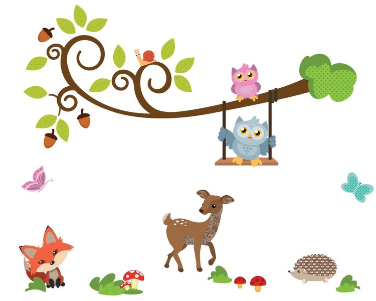 Fantastick - Woodlands Forest Branch Vinyl Wall Stickers