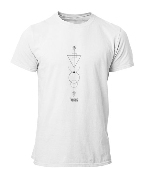 PepperSt Mens White T-Shirt - Taurus
