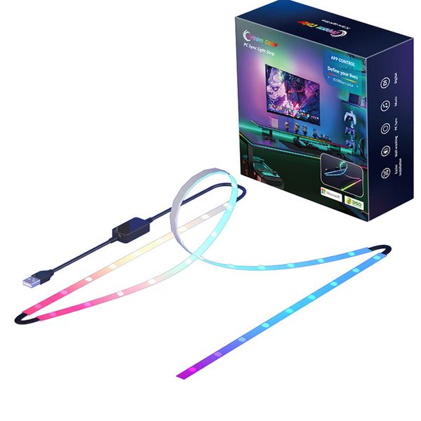 1600 Color RGB LED Strip Backlight for PC or TV