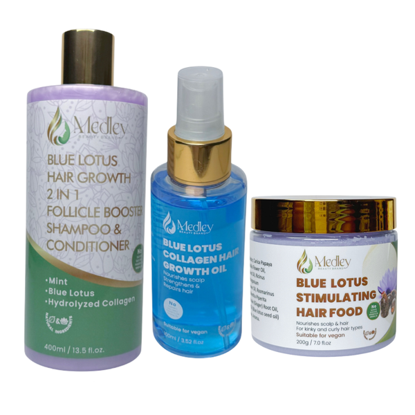 Blue Lotus Hair Growth Combo (Pack of 3) Scalp &amp; Hair Care