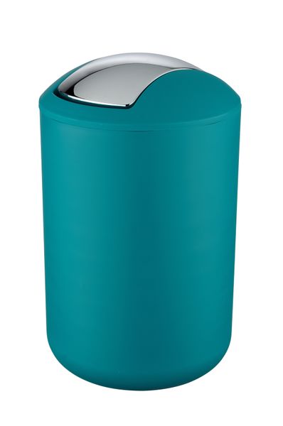 Wenko - Swing Cover Bin L - Brasil Range - Petrol Blue
