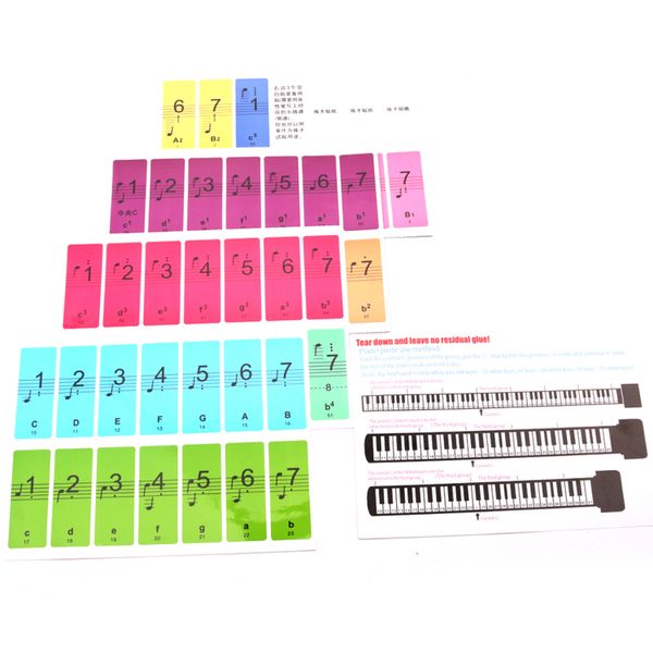 Piano Key Stickers, Compatible With 88/61/54 Keys
