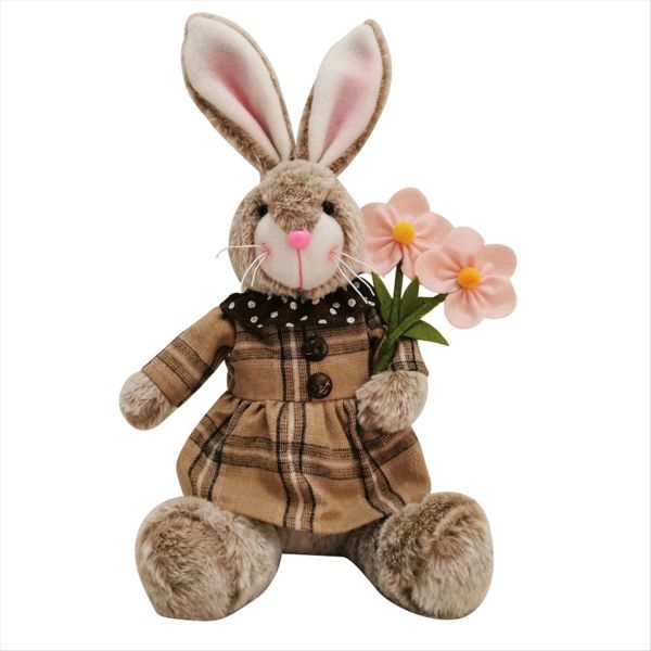 Plush Easter Bunny Easter Basket Rabbits Bunny Party Favor Figurine a