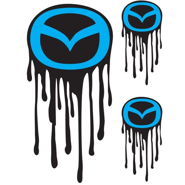 Replica Mazda Blue Drip Sticker Kit
