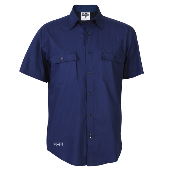 JCB Cotton Short Sleeve Regular Casual Shirt - Navy