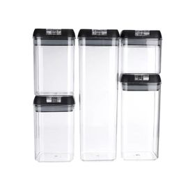 5 Piece Airtight Sealed Stackable Food Storage Container Set | Shop ...