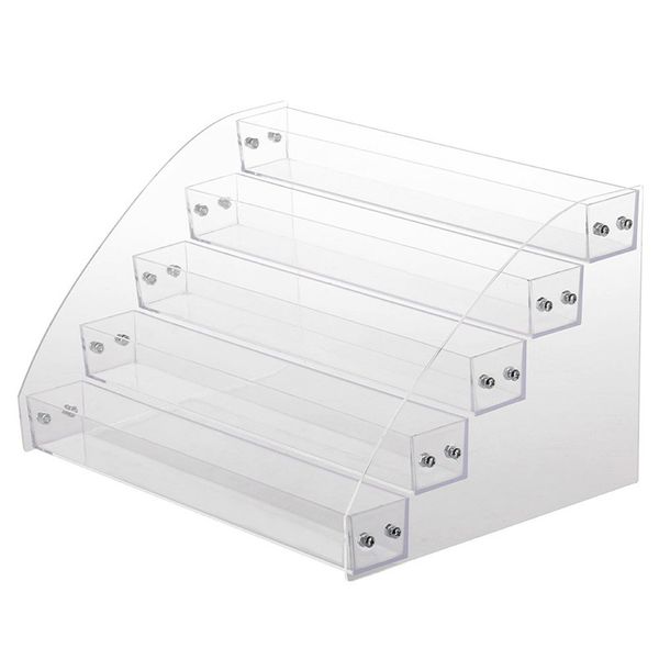 5-Layer Detachable Acrylic Nail Polish Rack Clear Makeup Organizer