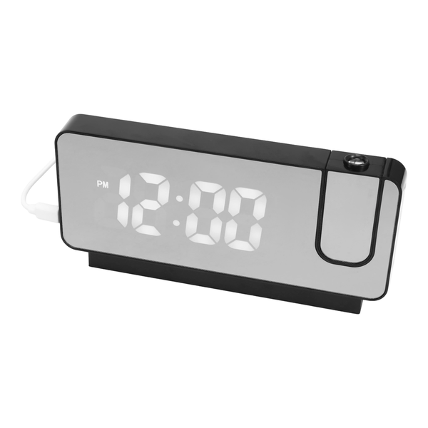 Led Digital Projection Alarm Clock Electronic Alarm Clock Black