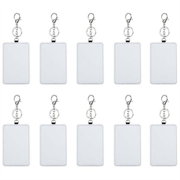 10Pcs Dye Sublimation Rectangle Portable Card Holder Work Card Holder