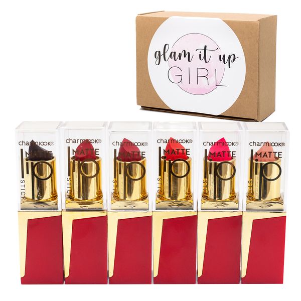 Matte Lipstick Colour Shades of Red - 6 Set