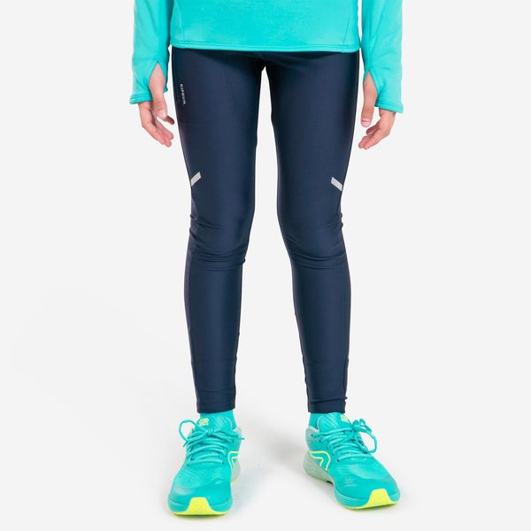 Kiprun Breathable Kids' Running Tights - Kiprun Dry - Navy Blue