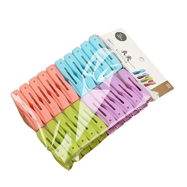 20pcs Colorful Drying Clips - Windproof Clothes Pegs for Underwear &amp; Socks