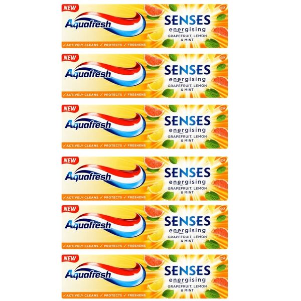 Aquafresh Senses Toothpaste Grapefruit, Lemon, and Mint - (12x 75ml)