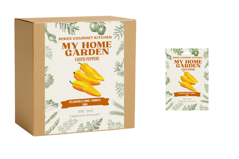Chilli Grow Kit Complete - Yellow Bulls Horn + Seed pack
